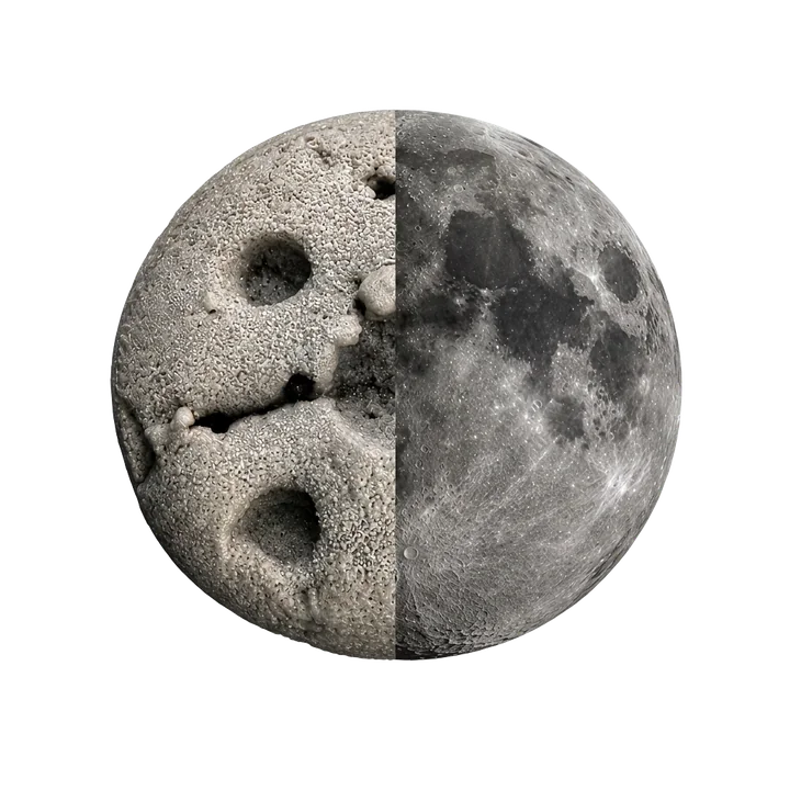 Our Moon — half celestial body, half filled cookie