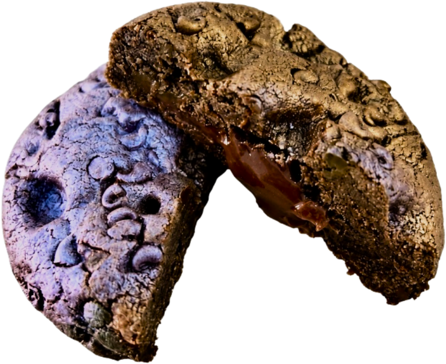 COMET cookie, cut open